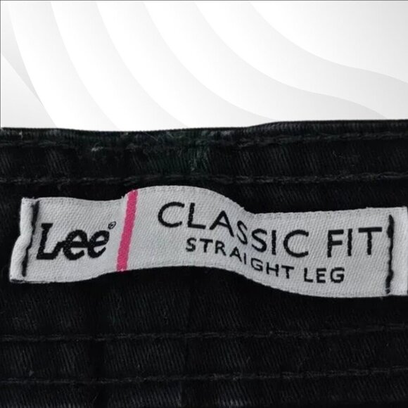 2/$20 Lee Black Classic Fit Straight Leg Jeans Size 12 Medium - Picture 3 of 5